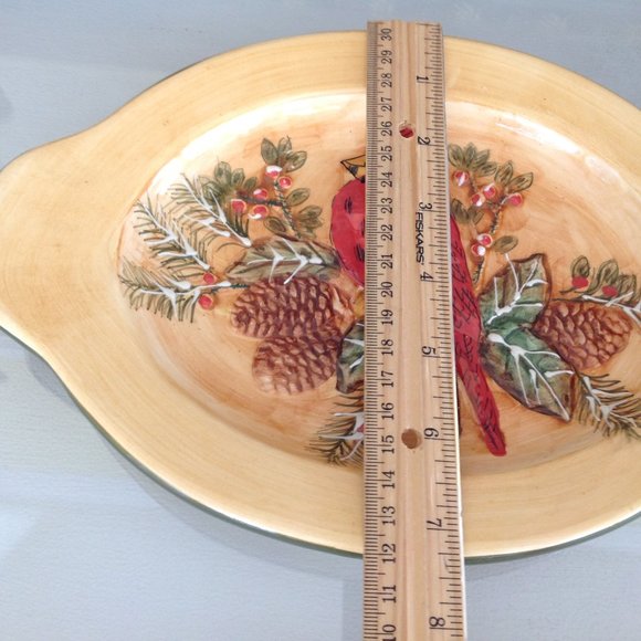 Beautiful Red Cardinal Small Platter - Picture 4 of 4